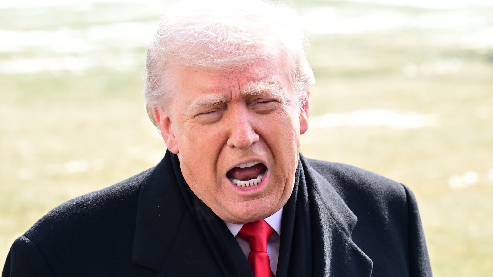 President Donald Trump speaks to reporters before departing the White House in Washington, United States, on January 27, 2026.