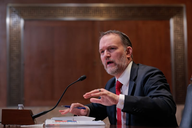 U.S. Trade Representative Jamieson Greer testifies before the Commerce, Justice, Science, and Related Agencies Subcommittee in the Dirksen Senate Office Building on Capitol Hill on December 09, 2025 in Washington, DC. Greer faced questions from senators during a hearing on "A Review of the Activities and FY2026 Funding Priorities of the Office of the United States Trade Representative."