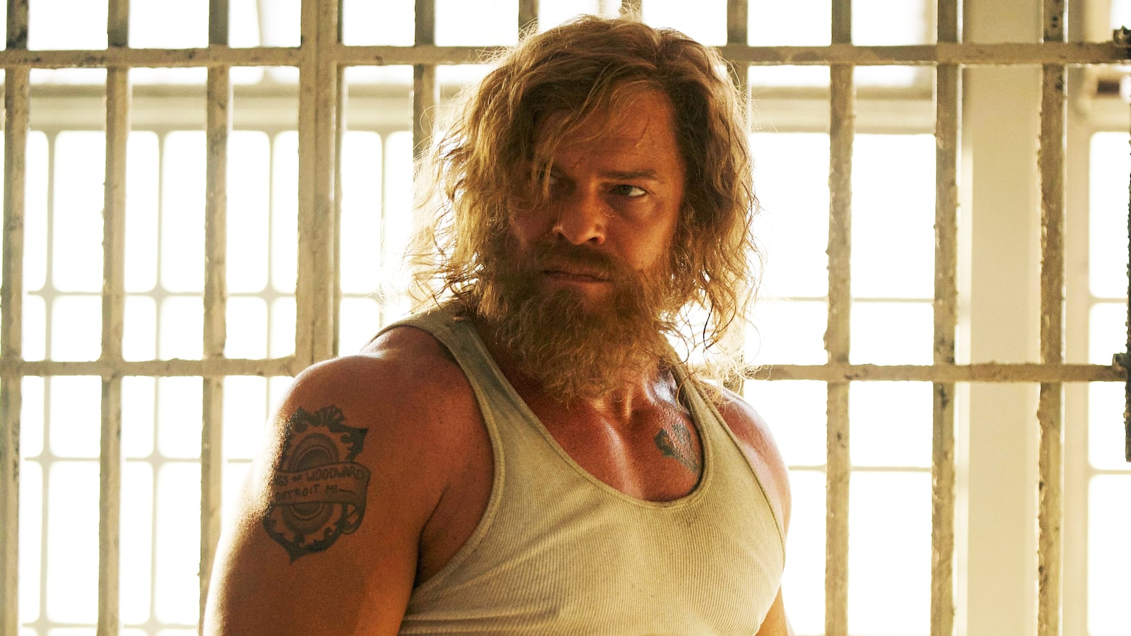 Alan Ritchson in Motor City.