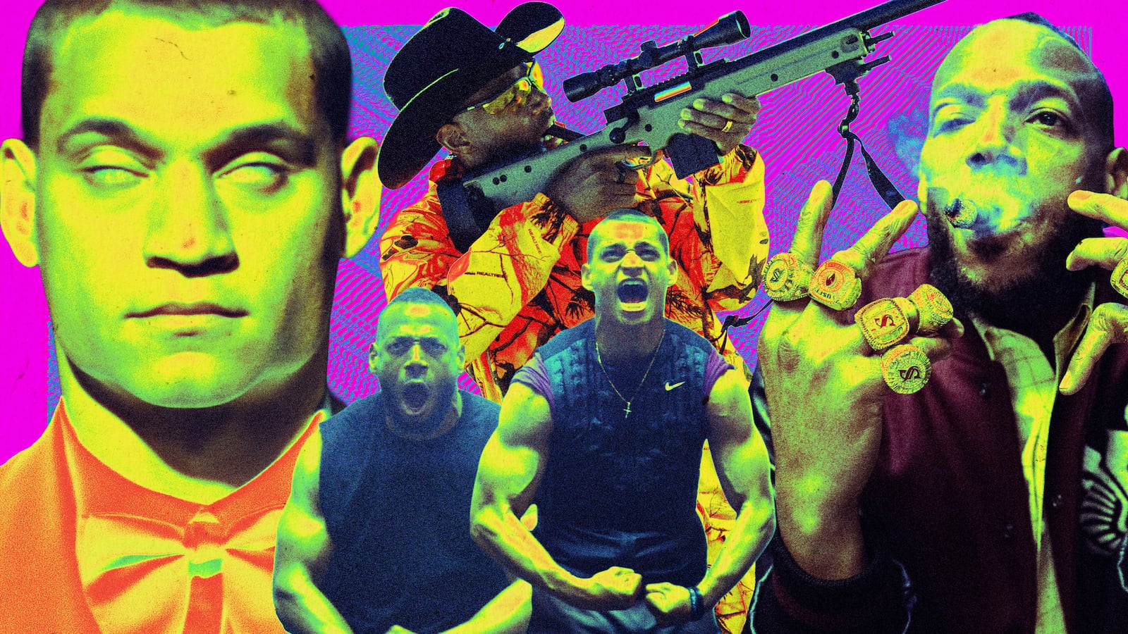 A photo illustration of Tyriq Withers and Marlon Waynes in Him.