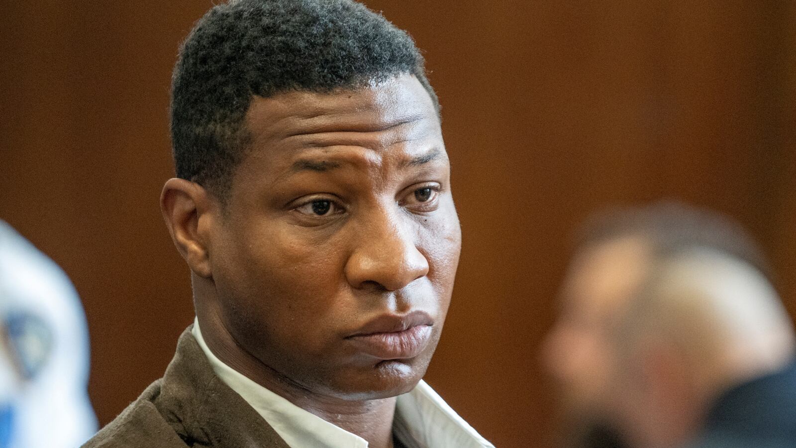 Actor Jonathan Majors appears on assault and harassment charges in New York State Supreme Court in New York City, U.S., June 20, 2023.