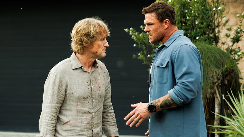 Owen Wilson and Alan Ritchson in Runner.