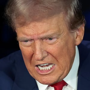 Donald Trump during the presidential election campaign at The National Constitution Center on September 10, 2024 in Philadelphia, Pennsylvania.