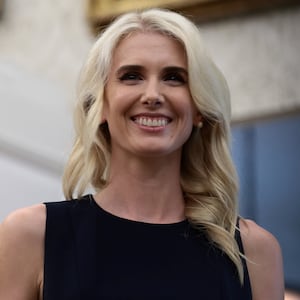 U.S. President Donald Trump's executive assistant Natalie Harp in the Oval Office at the White House in Washington, D.C., U.S., August 31, 2026.