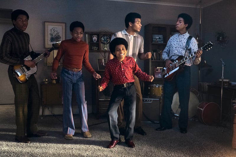 Judah Edwards as Young Tito, Jaylen Hunter as Young Marlon, Juliano Krue Valdi as Young MJ, Nathaniel McIntyre as Young Jackie and Jayden Harville as Young Jermaine in Michael.