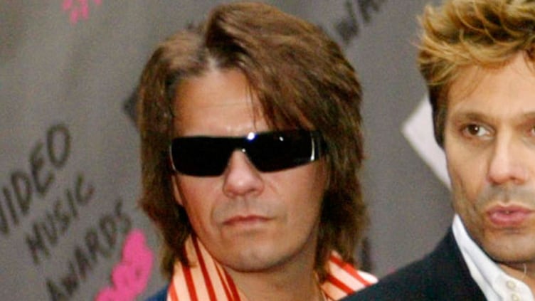 Duran Duran members (L-R) Andy Taylor, Roger Taylor, Simon Le Bon, Nick Rhodes and John Taylor in New York on August 28, 2003.