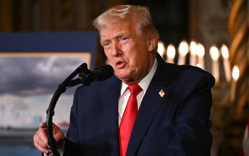 President Donald Trump on December 22 complained about being asked about the Epstein files during his first remarks on the topic since the Justice Department released some of the documents on Friday but is being accused of failing to comply with the law requiring the full release.