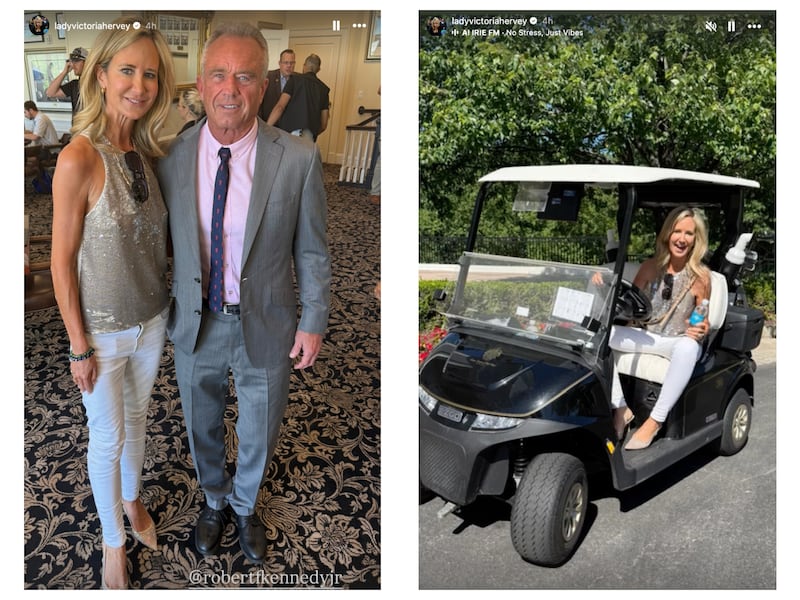 Lady Victoria Hervey posts photos on her Instagram Stories, including meeting Robert F. Kennedy, Jr.