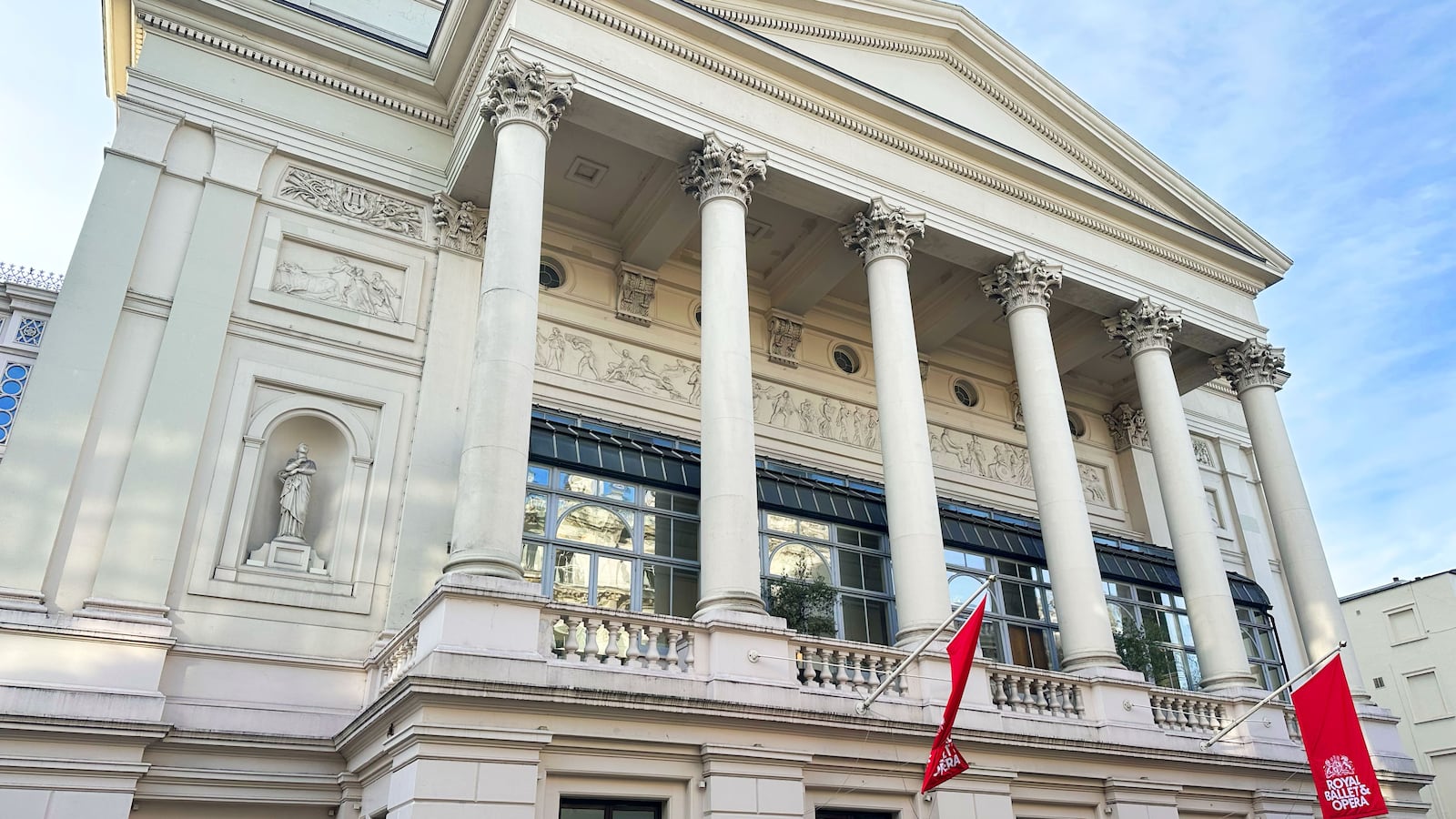 An artist at the Royal Opera House unveiled a Palestinian flag onstage.