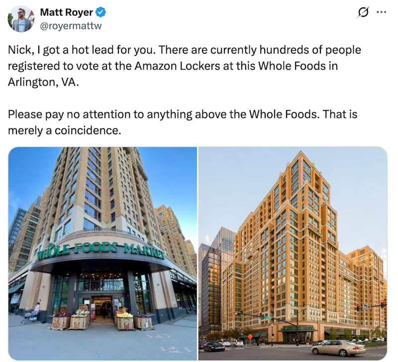 Matt Royer’s post trolling Nick Shirley.