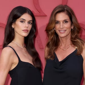 PARIS, FRANCE - JULY 27: Omega Brand Ambassadors Kaia Gerber and Cindy Crawford attend the opening night of OMEGA House Paris 2024 on July 27, 2024 in Paris, France.