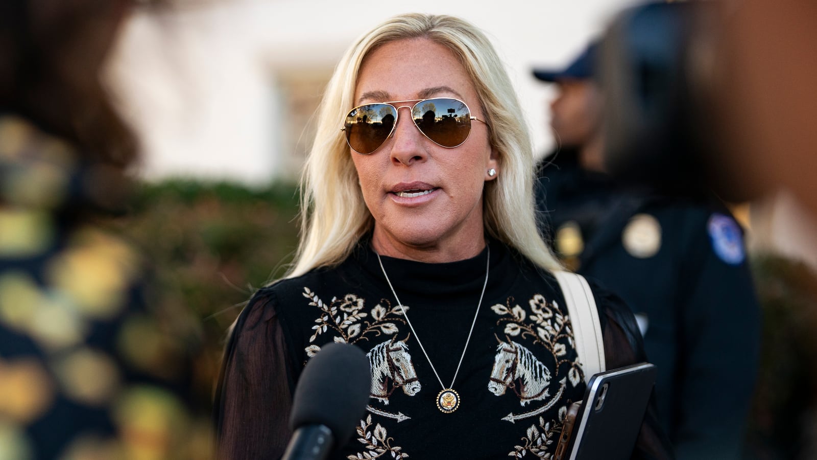 A former Voice of America employee was arrested for threatening Georgia Rep. Marjorie Taylor Greene.