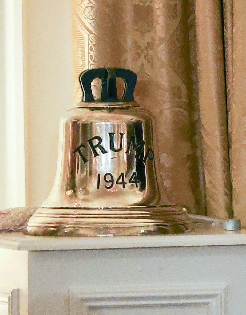The historic bell gifted from King Charles to Donald Trump.