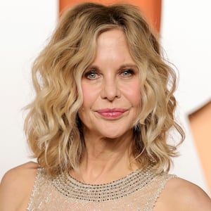 Meg Ryan at the 2025 Vanity Fair Oscar Party in March 2025 in Beverly Hills, California.