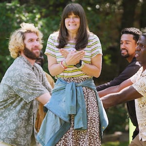 Alex Bonifer, Emily Pendergast, Anthony, and Warren Burke in Jury Duty.