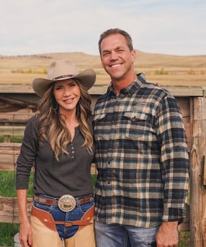 A photo shared of Bryon Noem with his wife Kristi in 2023.