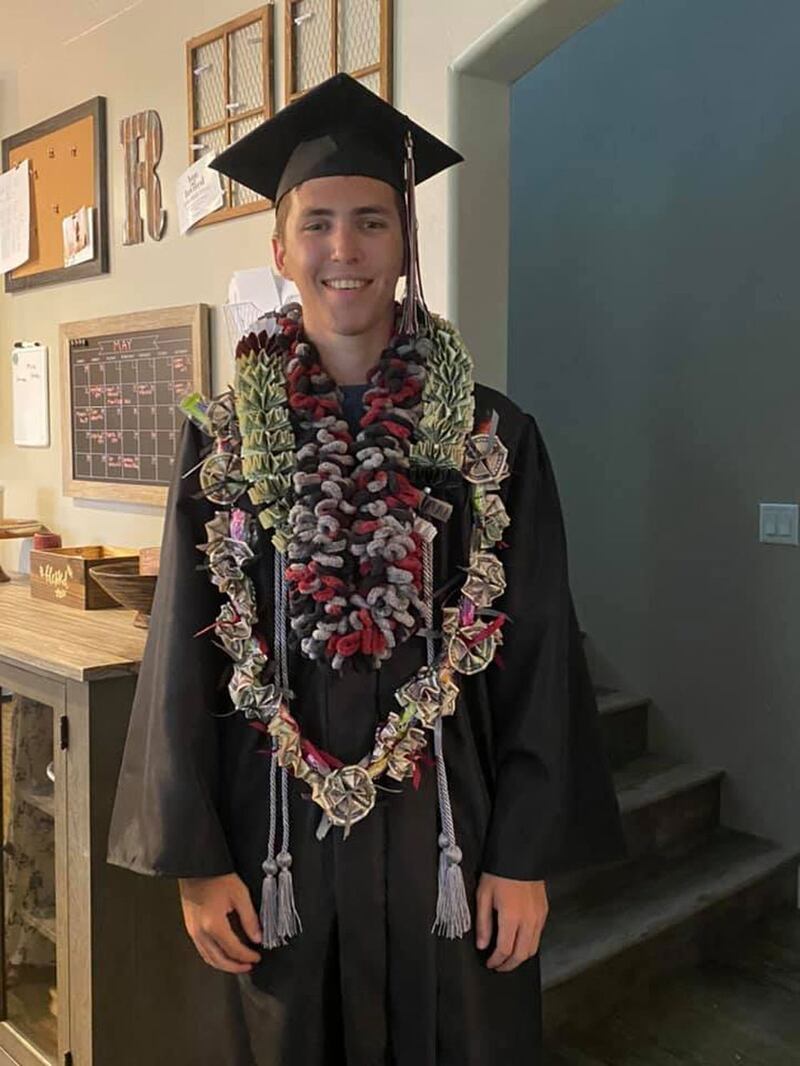 Photos taken from Amber Robinson's facebook page showing her and her son, Tyler Robinson, the shooting suspect in the killing of Charlie Kirk