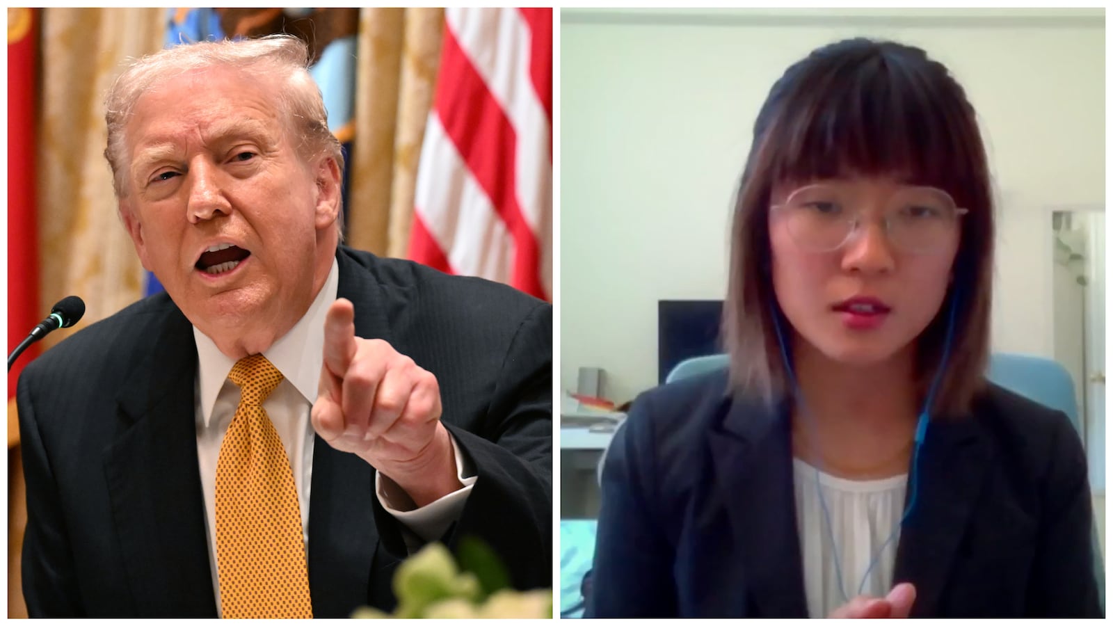 Trump and fired SNAP worker Ellen Mei