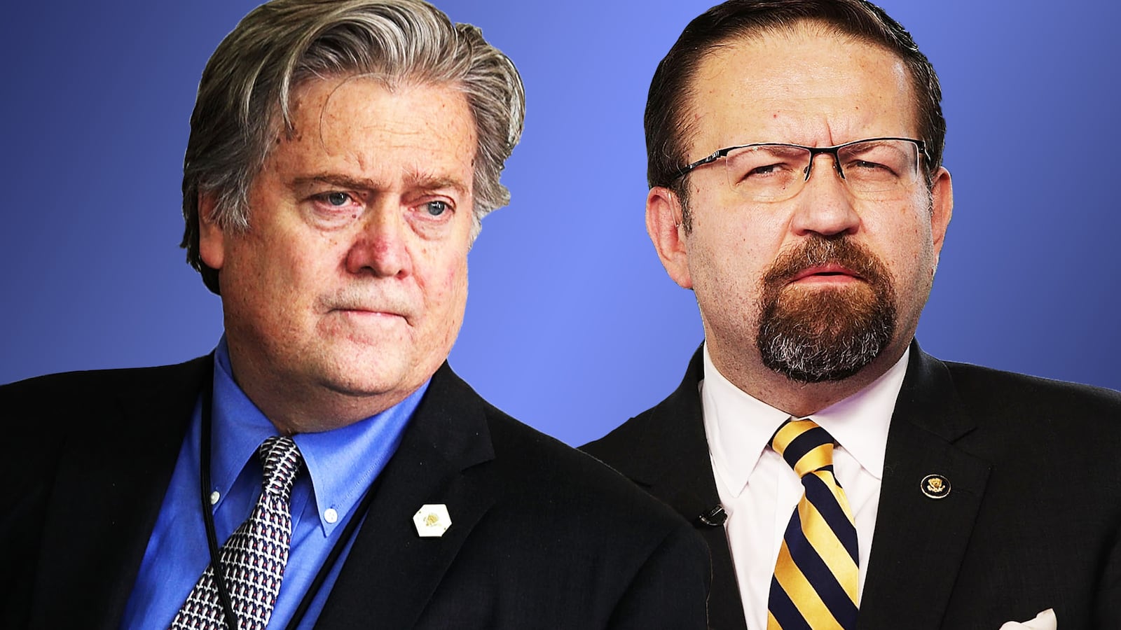 Steve Bannon and Sebastian Gorka