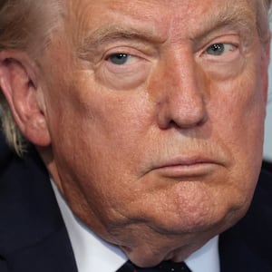 U.S. President Donald Trump attends a bilateral meeting with France's President Emmanuel Macron (not pictured) on the sidelines of the G7 summit, in Evian, France on June 15, 2026.  LUDOVIC MARIN/Pool via REUTERS