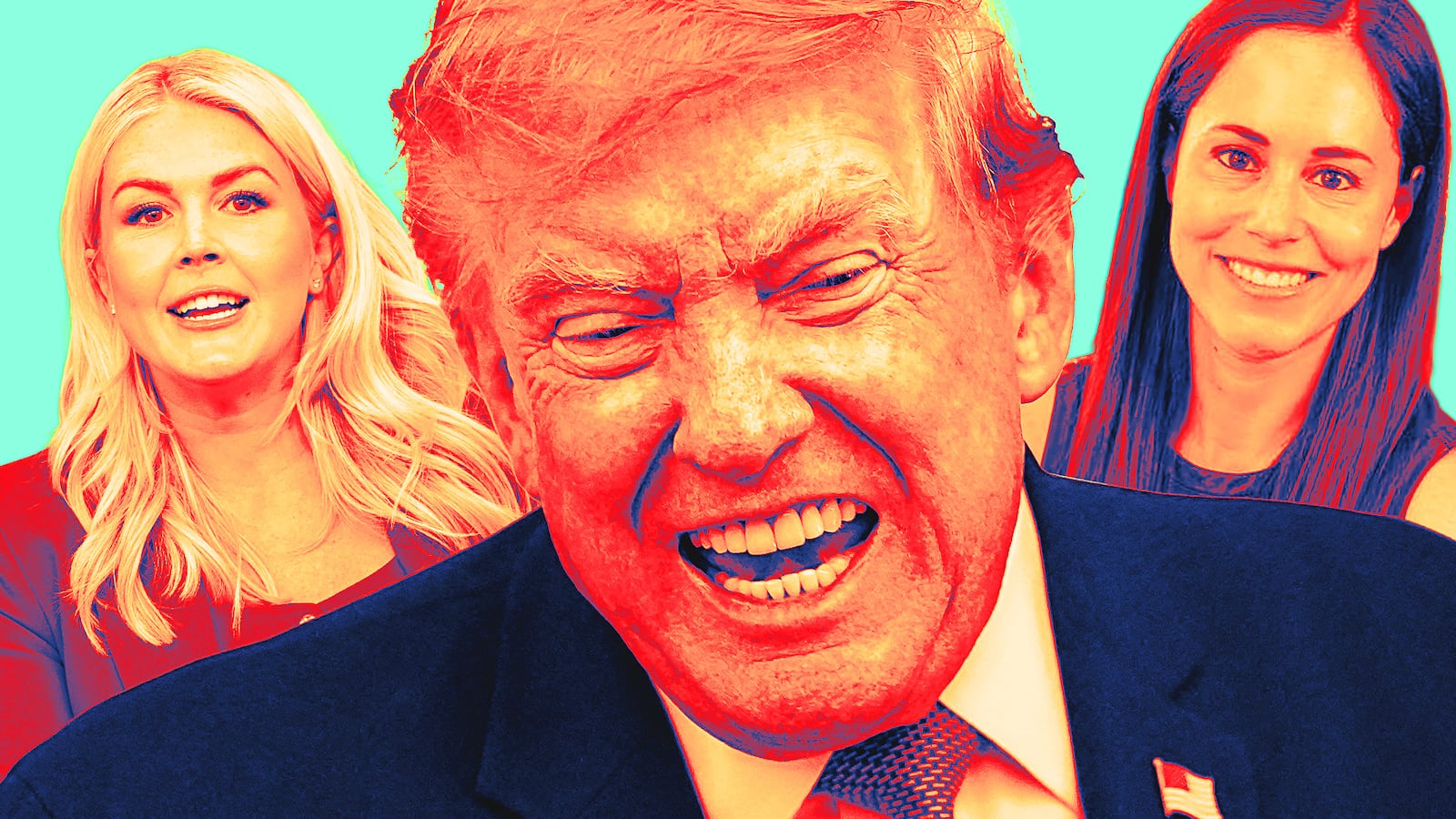 Donald Trump, Karoline Leavitt and Emily Underwood