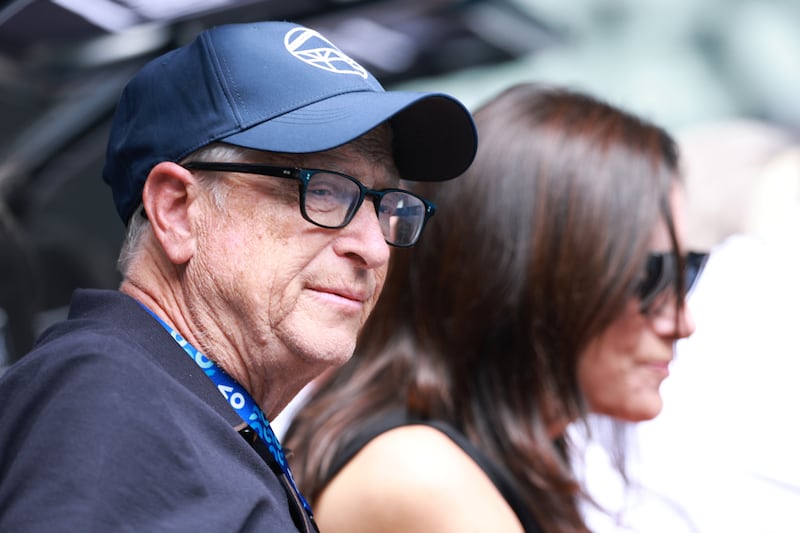 Bill Gates at the 2026 Australian Open in Melbourne.