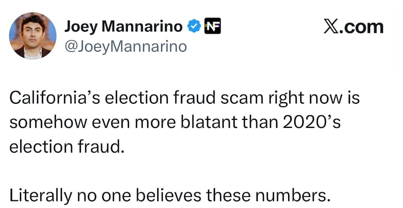 joey mannarino california election