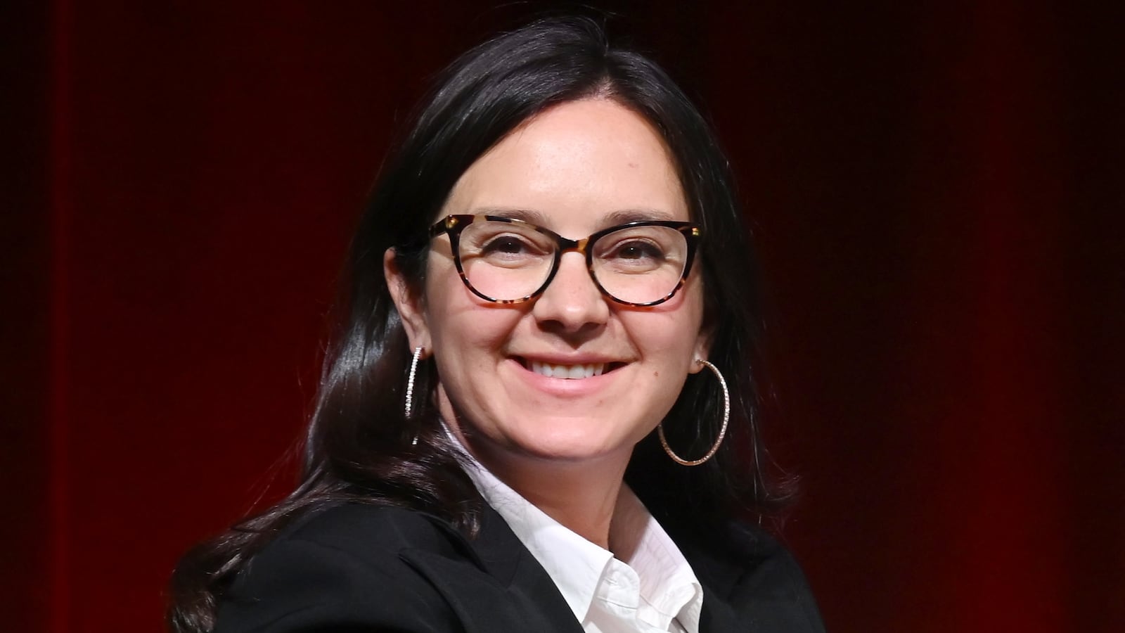 NEW YORK, NEW YORK - NOVEMBER 19: Bari Weiss speaks onstage during Book Club Event With Peggy Noonan on November 19, 2024 in New York City. (Photo by Noam Galai/Getty Images for The Free Press)
