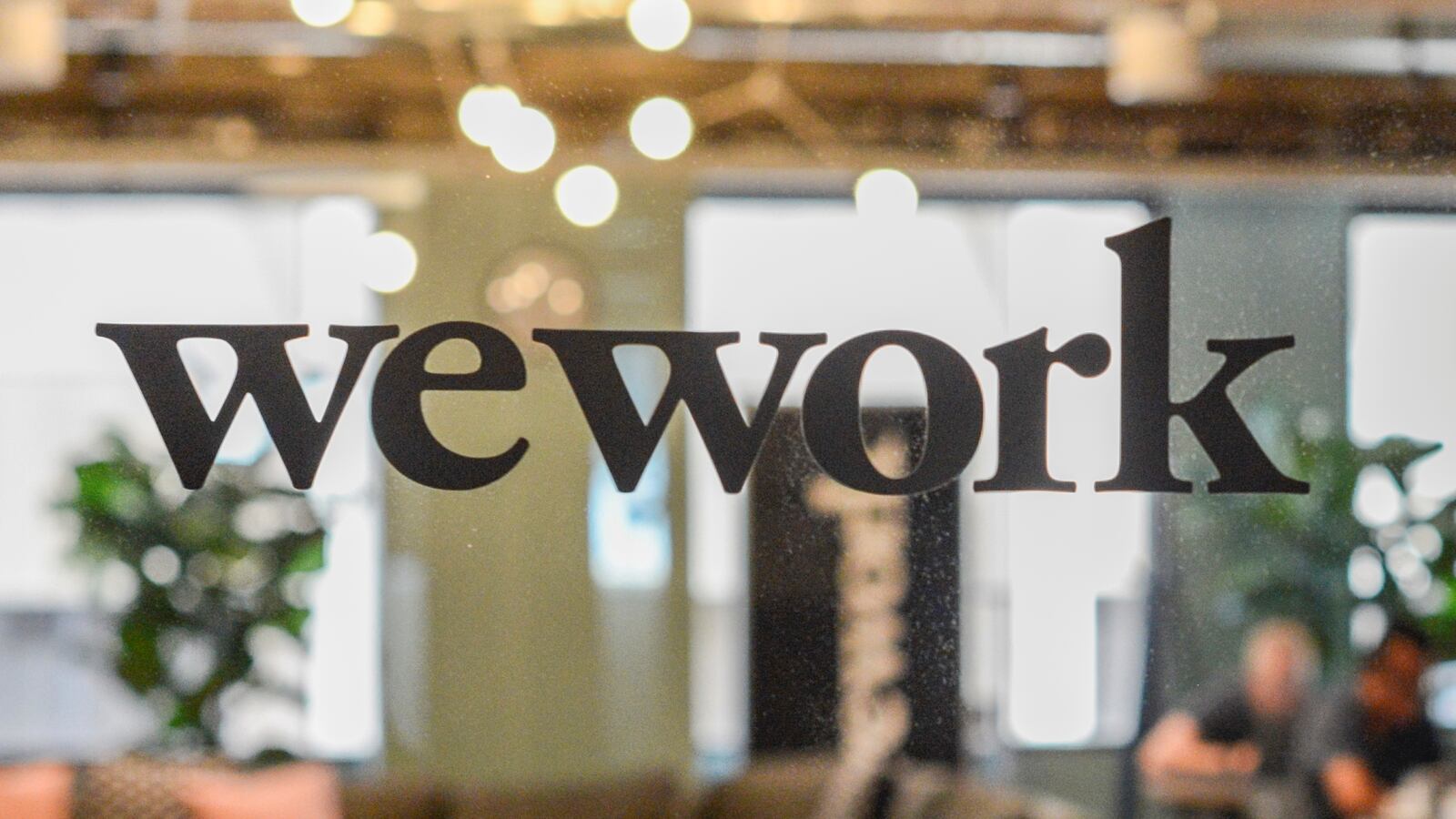 A WeWork logo is seen at a WeWork office in San Francisco, California, U.S. September 30, 2019.