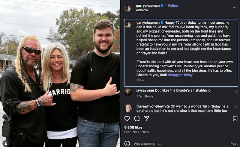 Garry Chapman Insta post