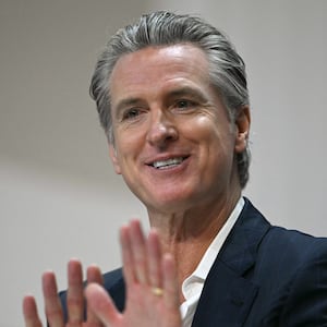 Governor of California Gavin Newsom attends a press conference during the COP30 UN Climate Change Conference in Belem, Para State, Brazil on November 11, 2025. Brazil is betting its much-hyped climate summit in the Amazon next month can deliver something increasingly rare in a fractured world: proof that nations can still unite to confront a global crisis (Photo by Mauro PIMENTEL / AFP) (Photo by MAURO PIMENTEL/AFP via Getty Images)