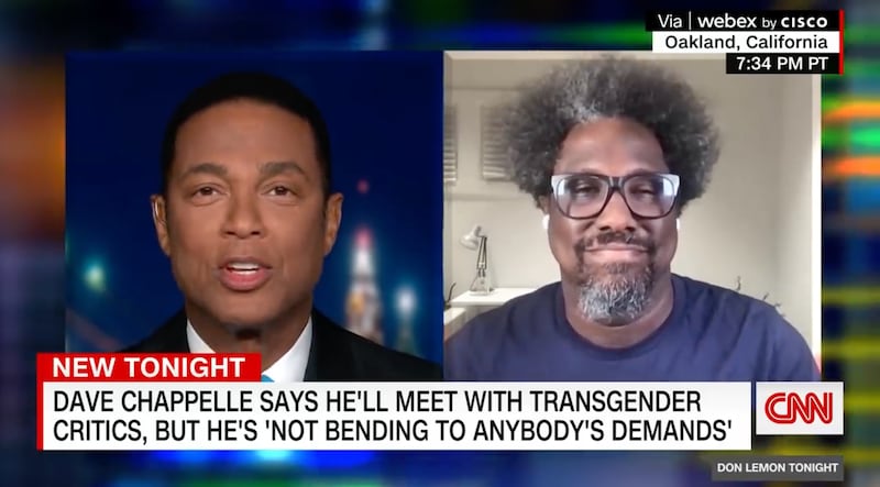 W. Kamau Bell speaking with Don Lemon on CNN.