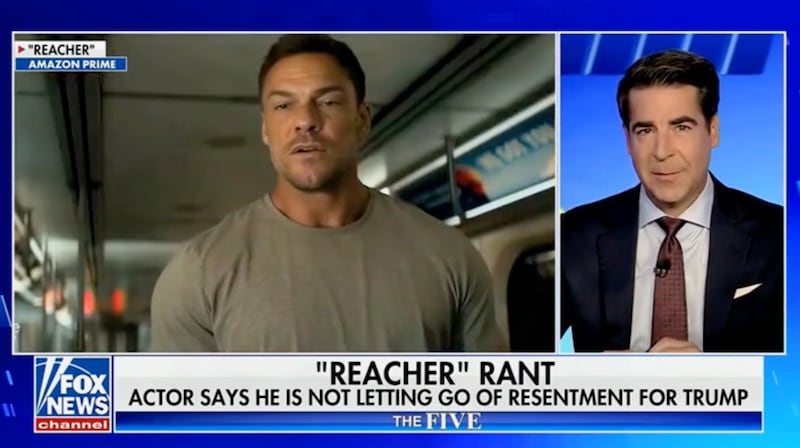 Jesse Watters discusses Alan Ritchson on The Five.