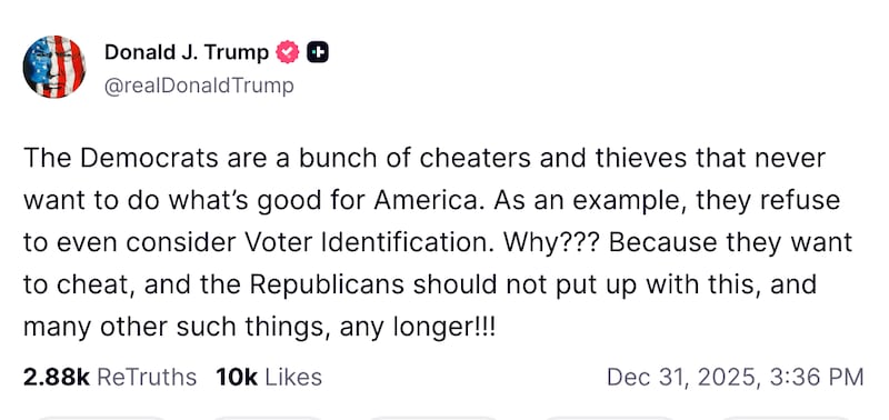 President Donald Trump was rambling and ranting about all sorts of things on New Year’s Eve.