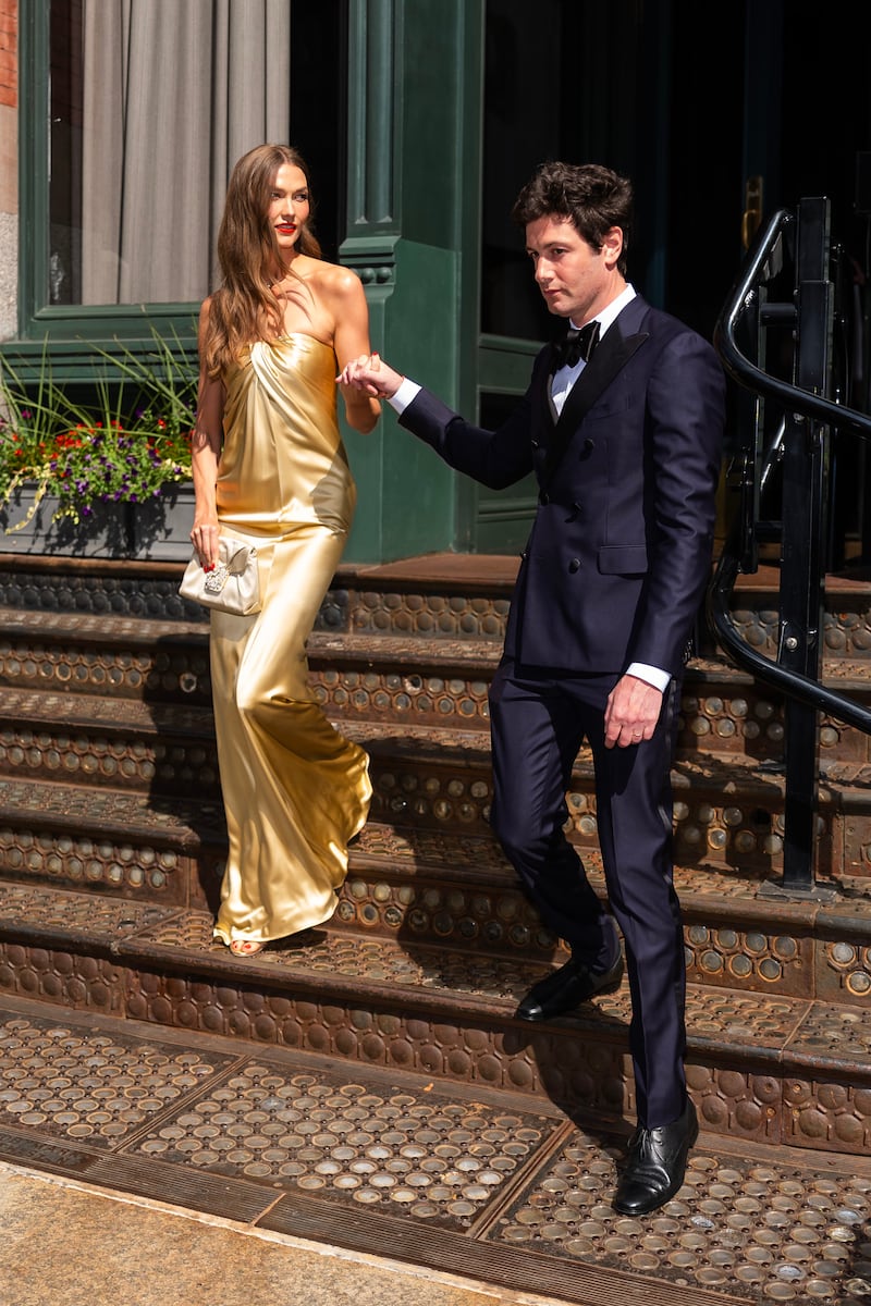 Karlie Kloss and Joshua Kushner are seen in SoHo on July 03, 2026 in New York City.