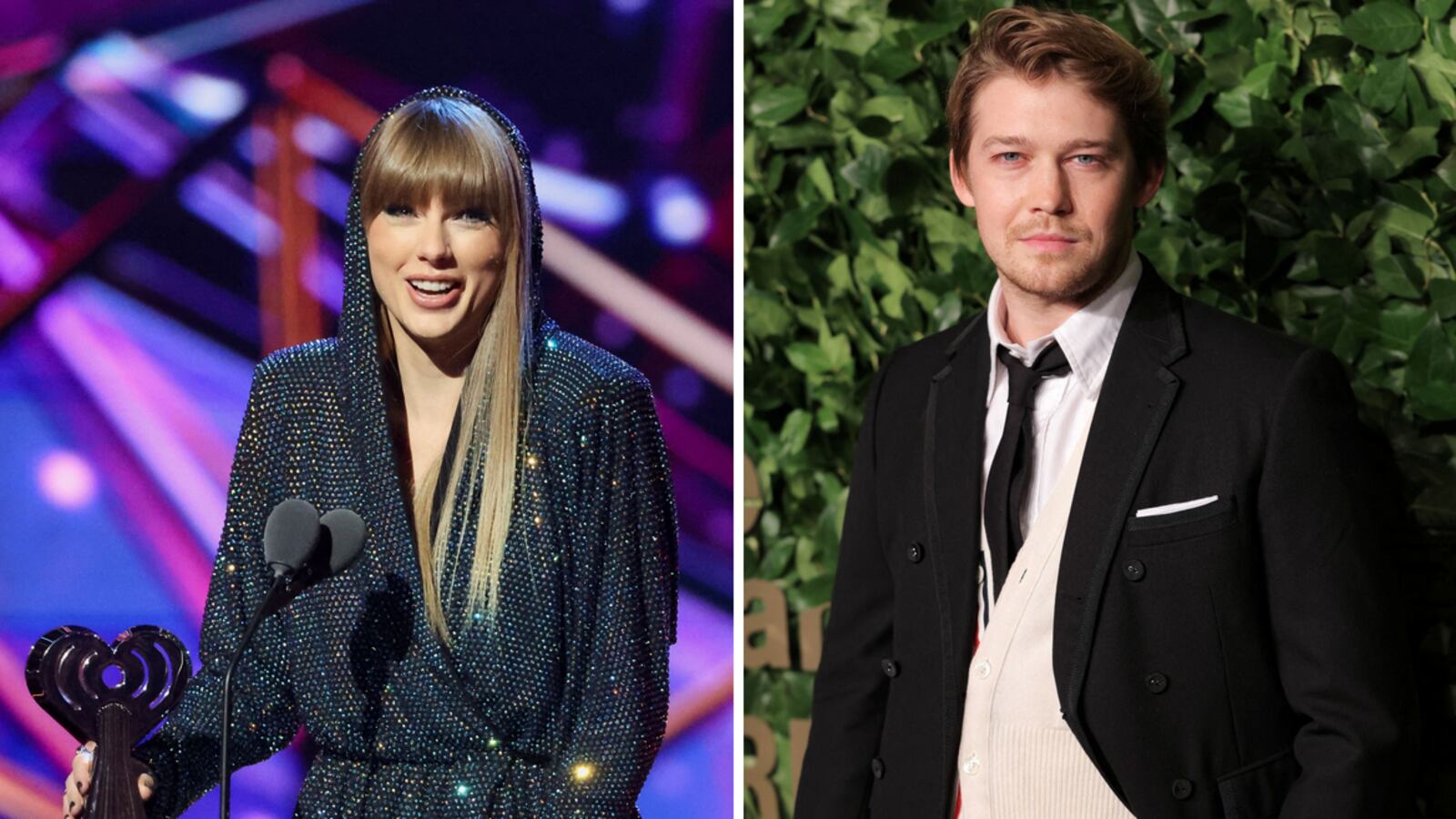 Taylor Swift (left) and Joe Alwyn (right).