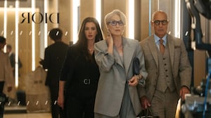 Anne Hathaway, Meryl Streep, and Stanley Tucci in "The Devil Wears Prada 2"