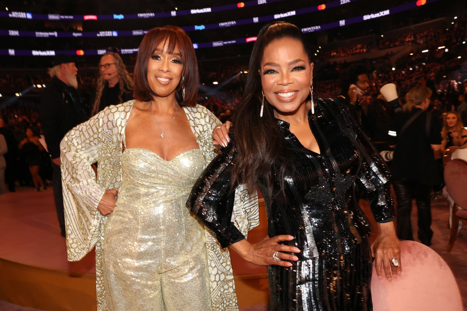 Gayle King and Oprah Winfrey.