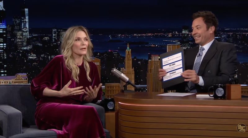 Michelle Pfeiffer and Jimmy Kimmel