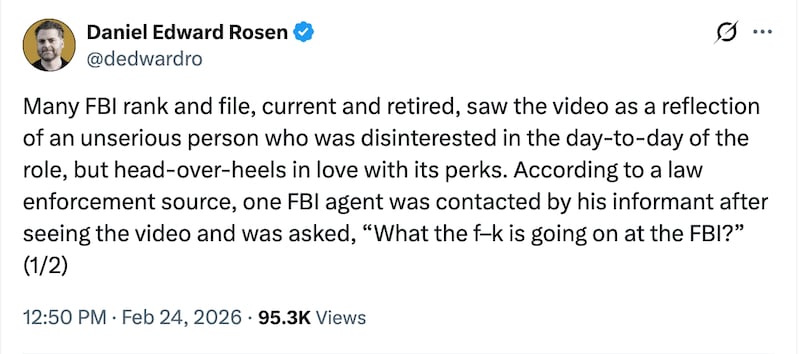 Investigative journalist Daniel Edward Rosen sounded the alarm on X.