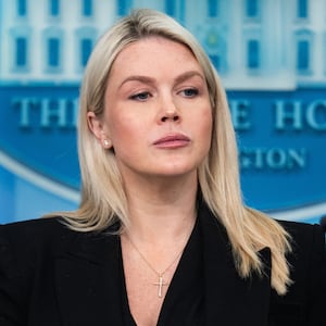 Karoline Leavitt, White House press secretary, holds a briefing on April 27, 2026, addressing the White House Correspondents' Association shooting and other issues.