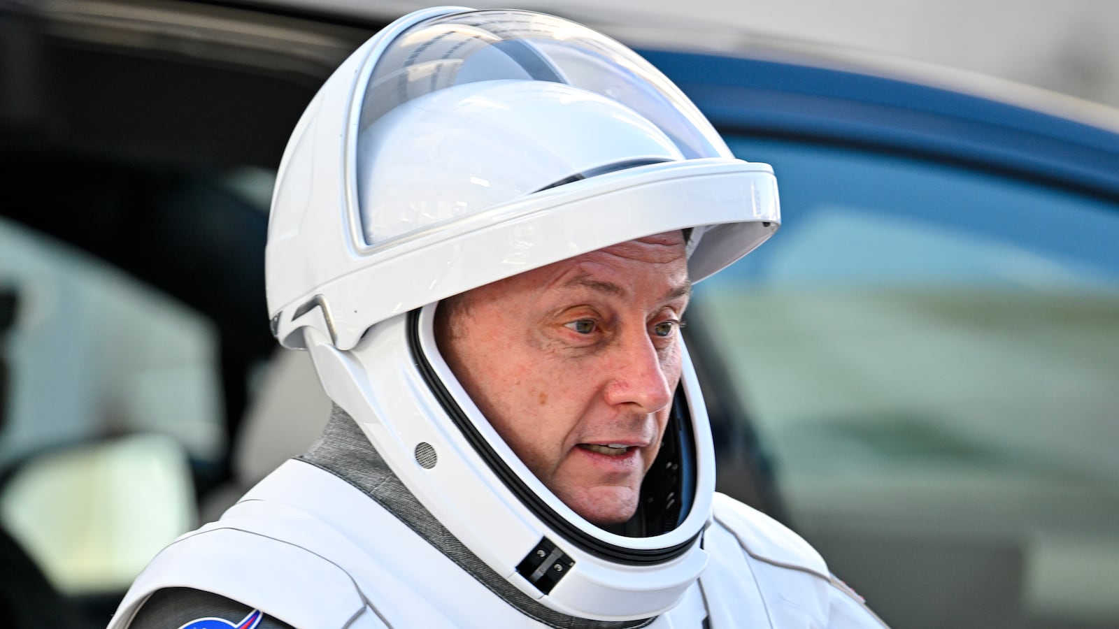 CAPE CANAVERAL, FLORIDA - JULY 31: NASA astronaut Mike Fincke departs the Neil A. Armstrong Operations and Control Building at the Kennedy Space Center for Space Launch Complex 39A before the NASA and SpaceX Launch Crew-11 mission to the International Space Station on July 31, 2025 in Cape Canaveral, Florida. This is NASA's 11th crew rotation and 12th human spaceflight mission to the space station supported by the Dragon spacecraft since 2020, as part of the agency's Commercial Crew Program. (Photo by Miguel J. Rodriguez Carrillo/Getty Images)