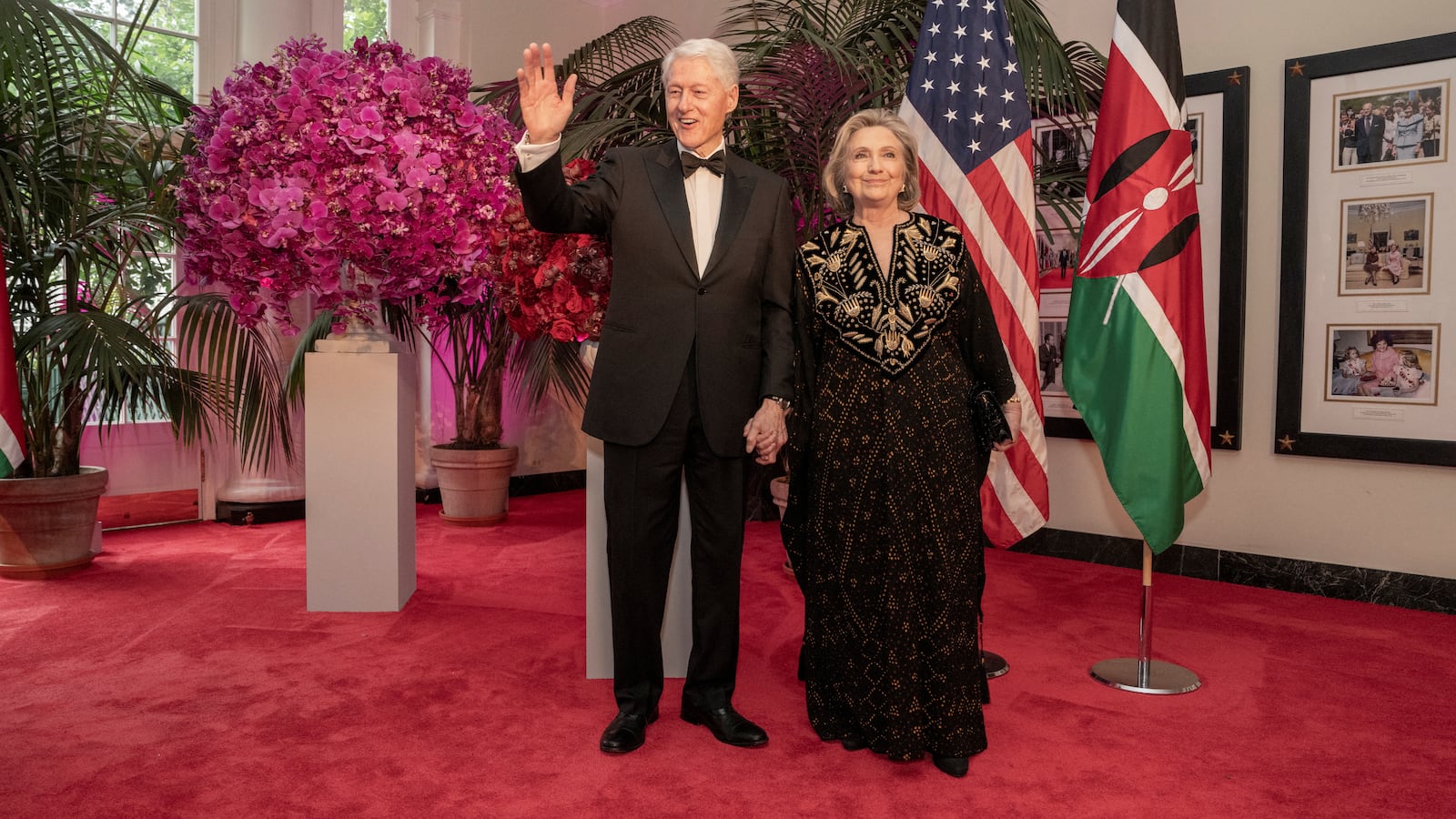 Former U.S. President Bill Clinton and former Secretary of State Hillary Rodham Clinton.