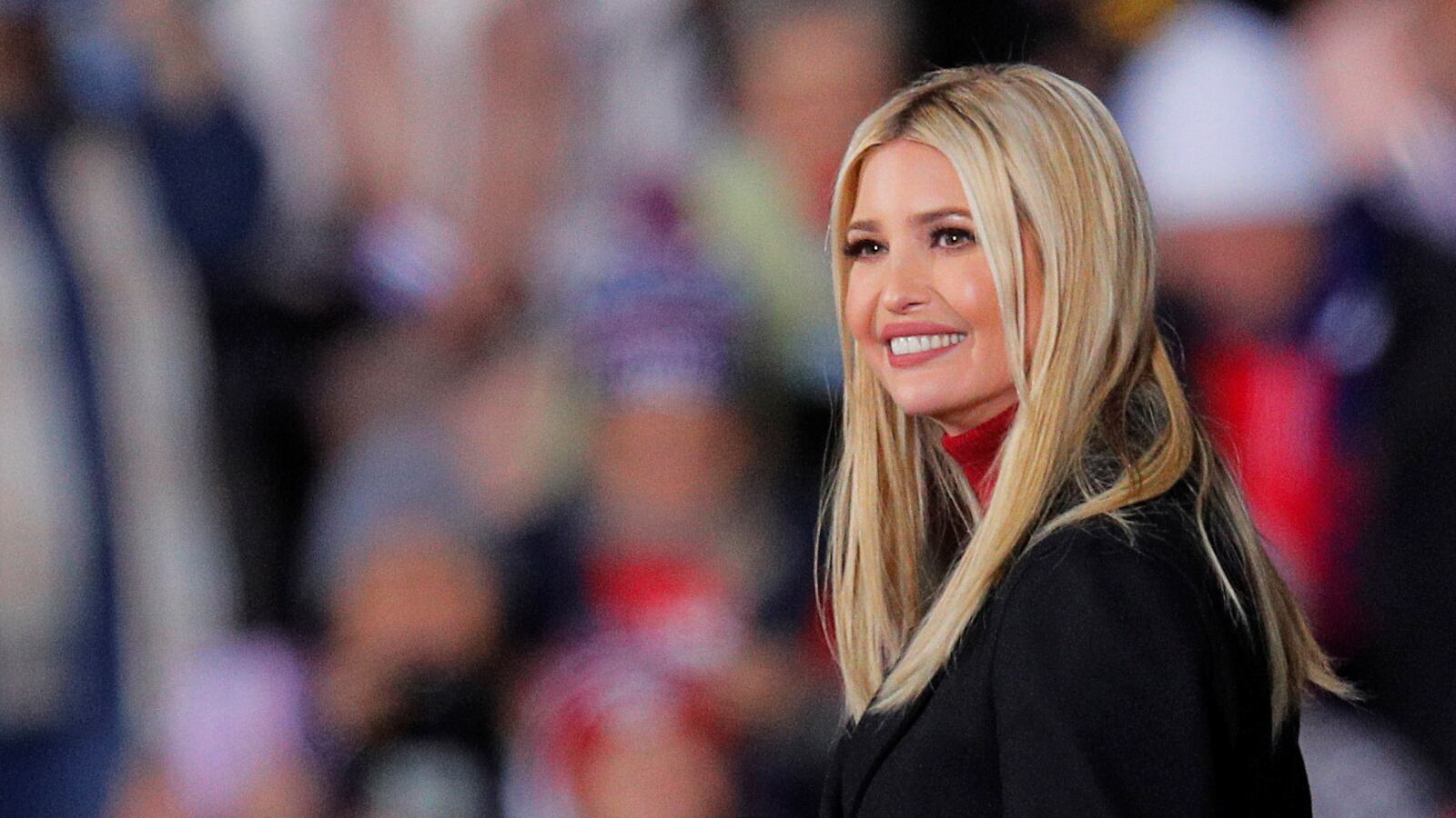 Ivanka Trump leaves the stage during a campaign for Republican Senator Kelly Loeffler in Dalton, Georgia, Jan. 4, 2021.