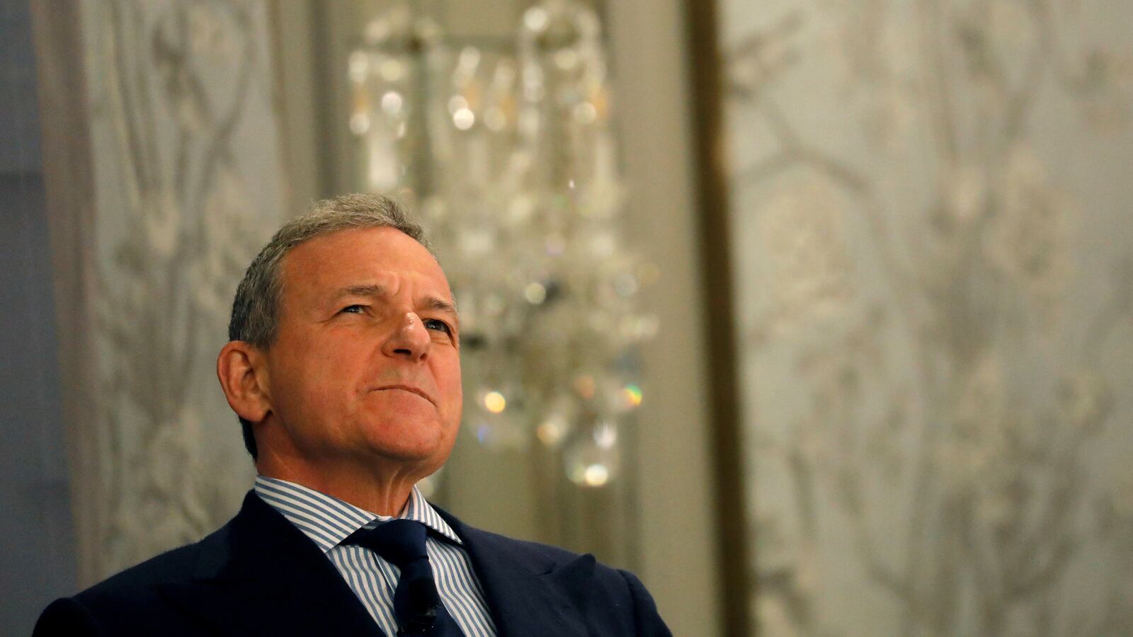 Robert Iger speaks to the Economic Club of New York in 2019.