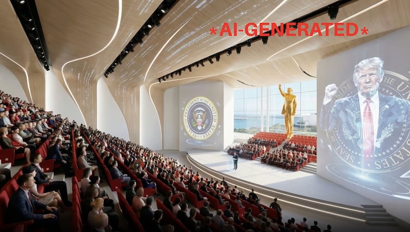 Images of Donald Trump's Presidential Library.