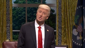 SNL, Trump talking to the audience.