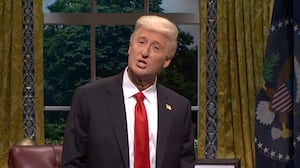 SNL, Trump talking to the audience.