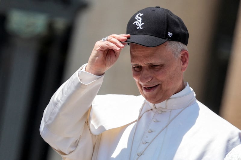 Pope Leo XIV wore a Chicago White Sox cap at the Vatican on June 11, 2025.