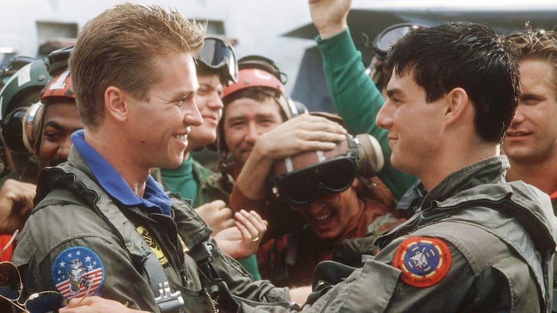 Val Kilmer and Tom Cruise in "Top Gun"
